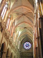 Lyon, Cathedrale Saint Jean, Nef, Voute (3)